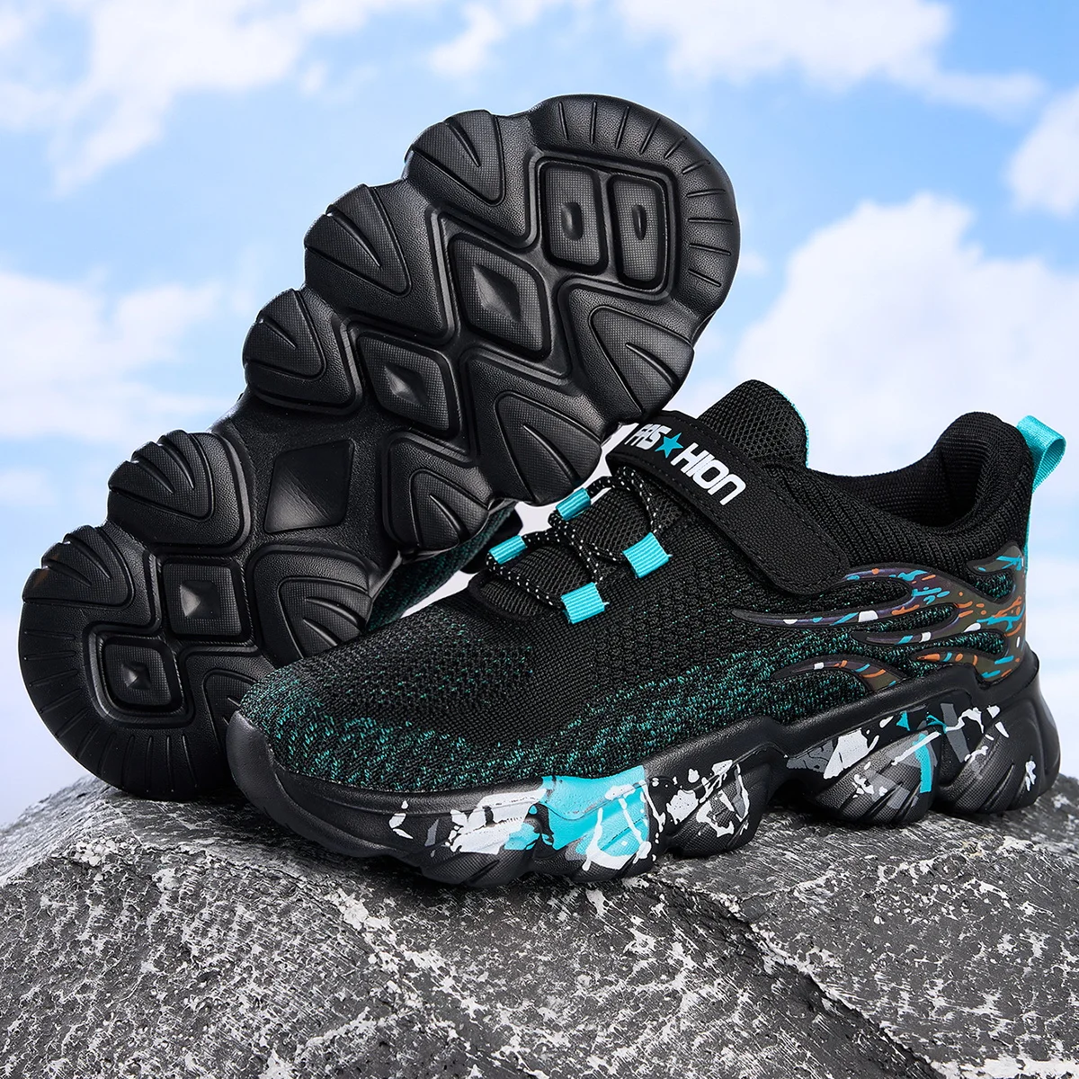 Autumn Children Fashion Sports Shoes High Quality Outdoor Sneakers Boys Girls PU Leisure Trainers Shoes Kids Casual Sneaker