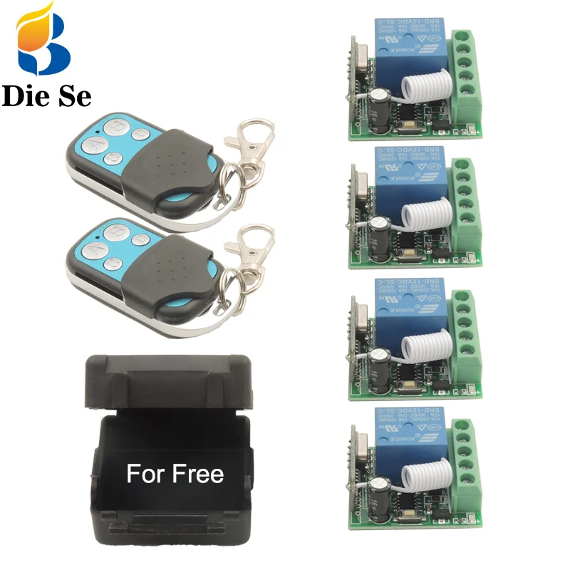 

DC 12V 10A 1CH Remote Control Switch Wireless Receiver Relay Module for rf 433MHz Remote door Lighting Electric Door