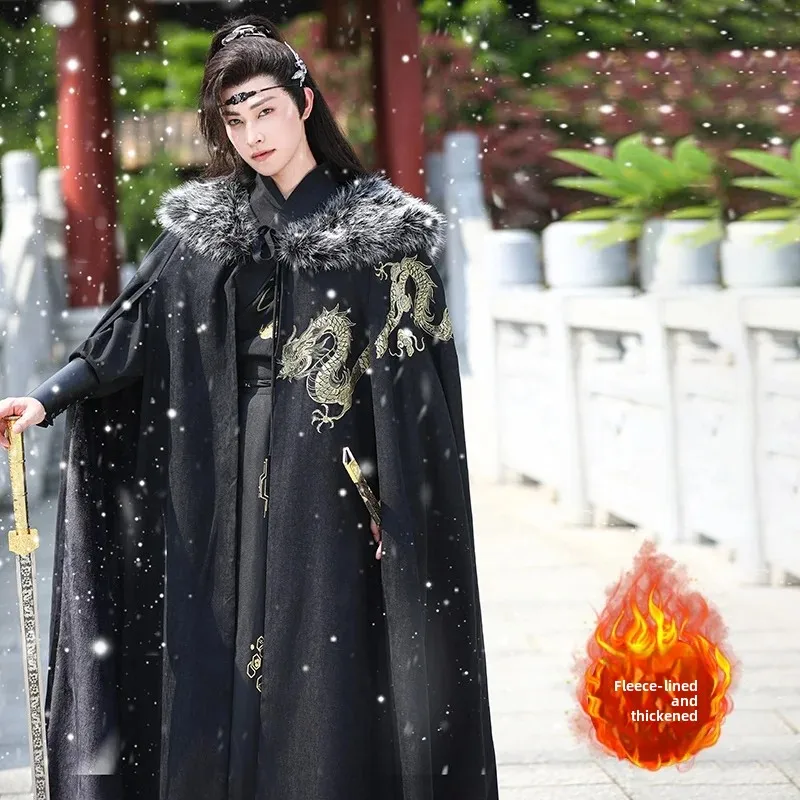 ropa-hanfu-original-para-hombre-chaqueta-con-cuello-de-piel-de-alta-densidad-tenglong-chaqueta-bordada-con-dragon-forro-po