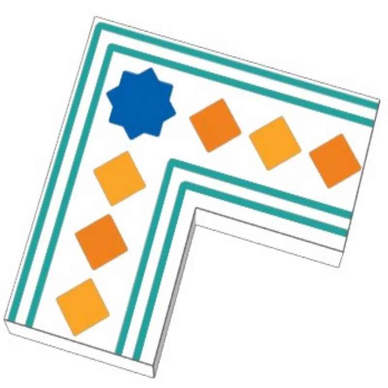 10pcs Building block part 14719, printed part, interchangeable base color, customized pattern, right angle flat pattern
