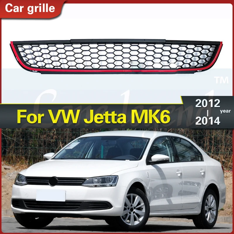 

GLI Style ABS Honeycomb Mesh Lower Front Grille Bumper Grill for Vw Volkswagen Jetta Mk6 2012-2015 Bumper Grille Racing Grill