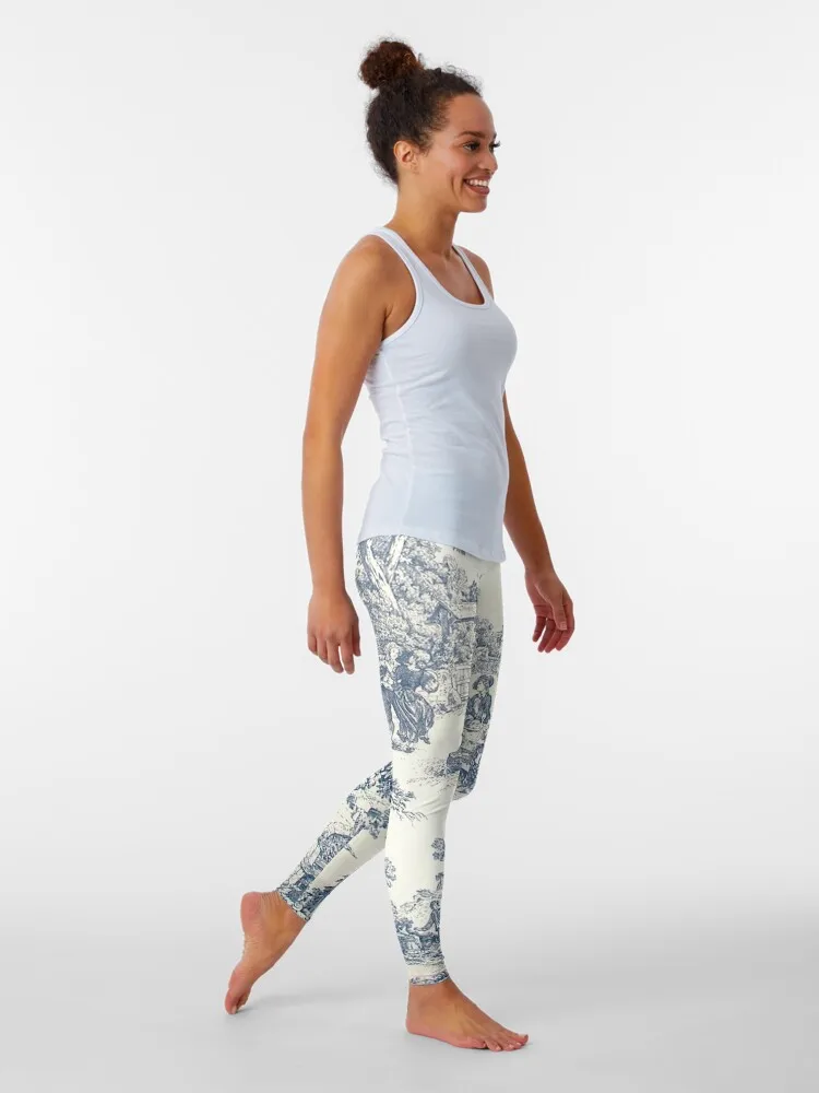 Toile de Jouy Number 2 Leggings women clothing Women's sports leggings leggings