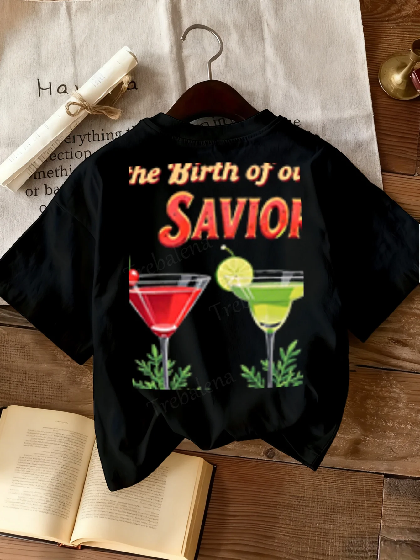 여성 티셔츠 메리 크리스마스 칵테일 티셔츠 여성용, 축제 파티 착용