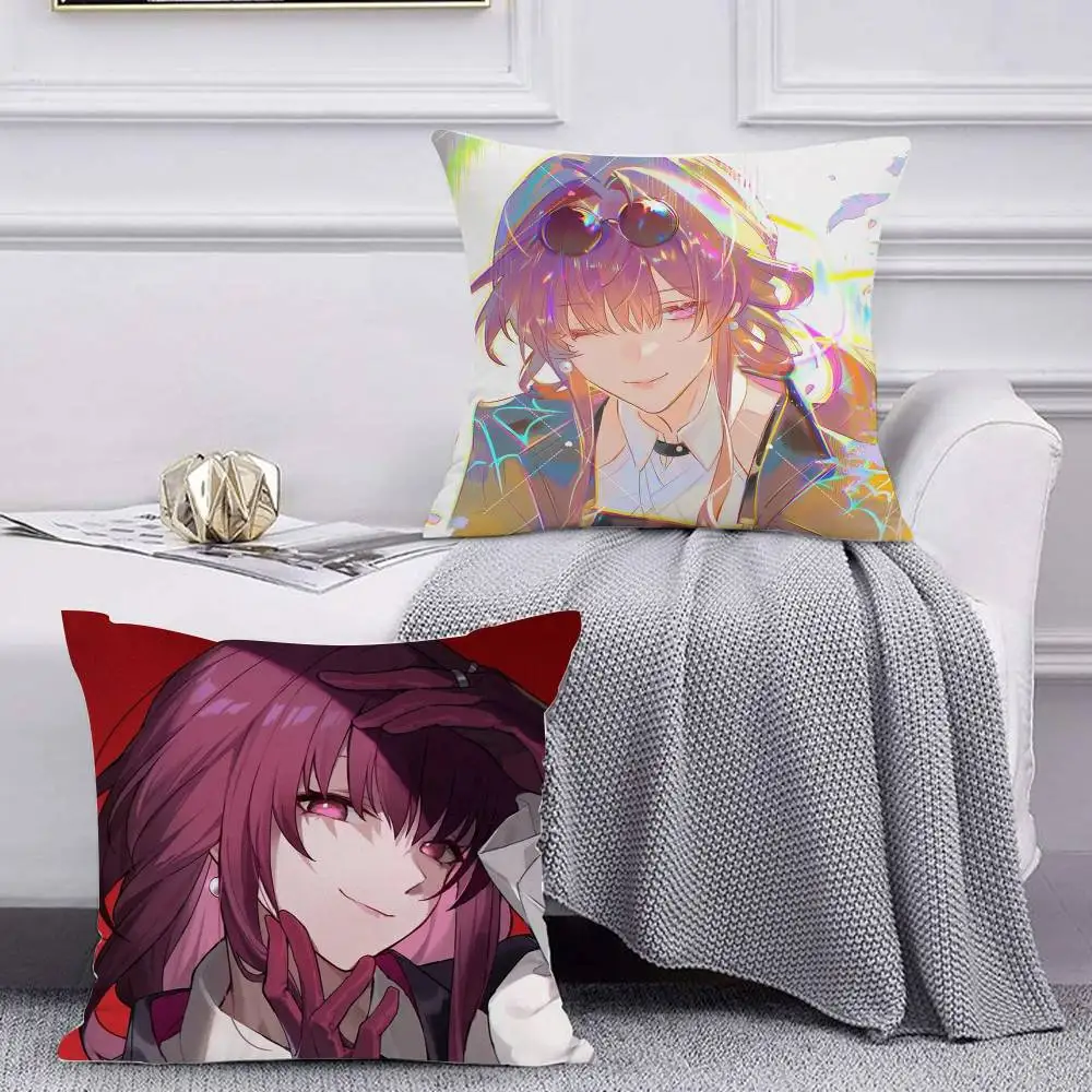 H-Honkai S-Star R-Rail K-Kafka Pillow Case Pattern Printed Pillowcase For Living Room Sofa Cushion Cover