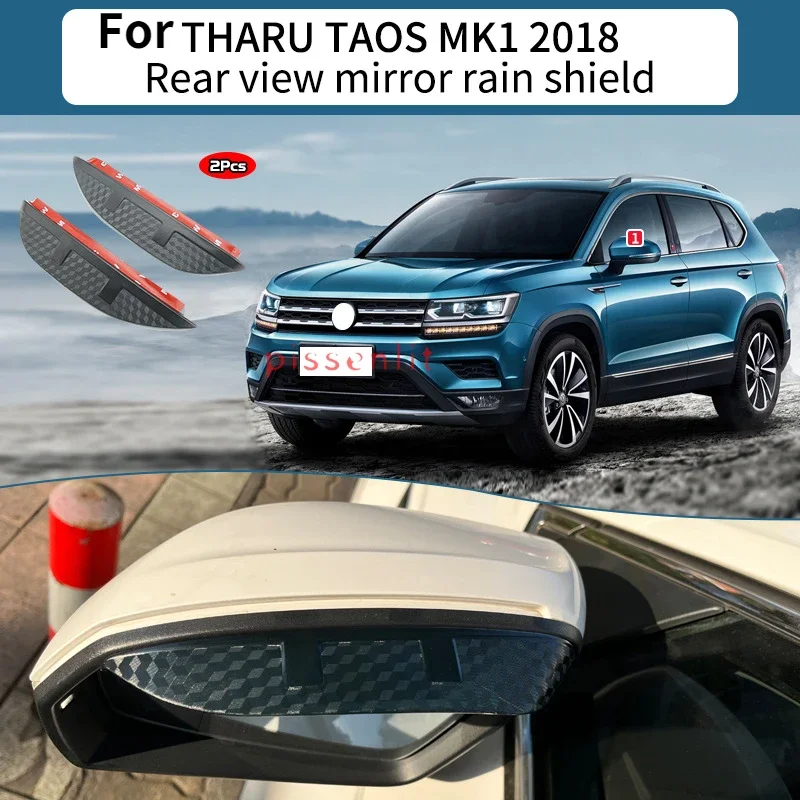 Window Visor For VW THARU/Taos 2018-2022 Accessories Trim Chrome Wind Rain Guard Roof Sun Rain Shade Vent Visor Spoiler Wing