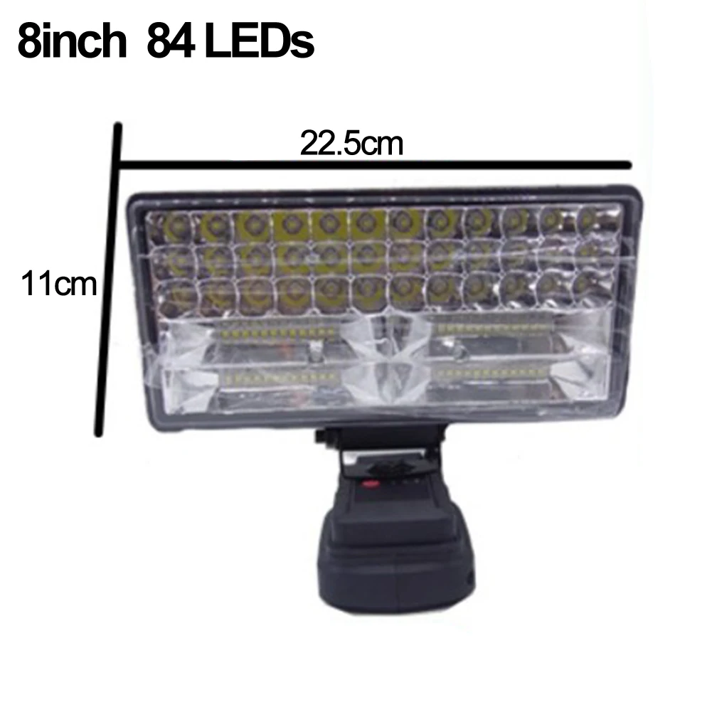 

Efficient Cordless LED Work Light Compatible with For 18v Batteries Features Overheat and Low Voltage Protection