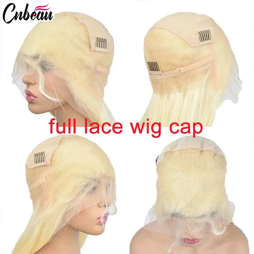 360 Full Lace Wig Real Human 613 Blonde Straight Remy Hair Brazilian 100% Human Hair Wig Hd Transparent Lace Frontal