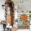Fall Pumpkins Garden Flag 12.5x18 Inch Double Sided Autumn Thanksgiving Small Yard Flag Burlap Seasonal Welcome Yard Outdoor jjp