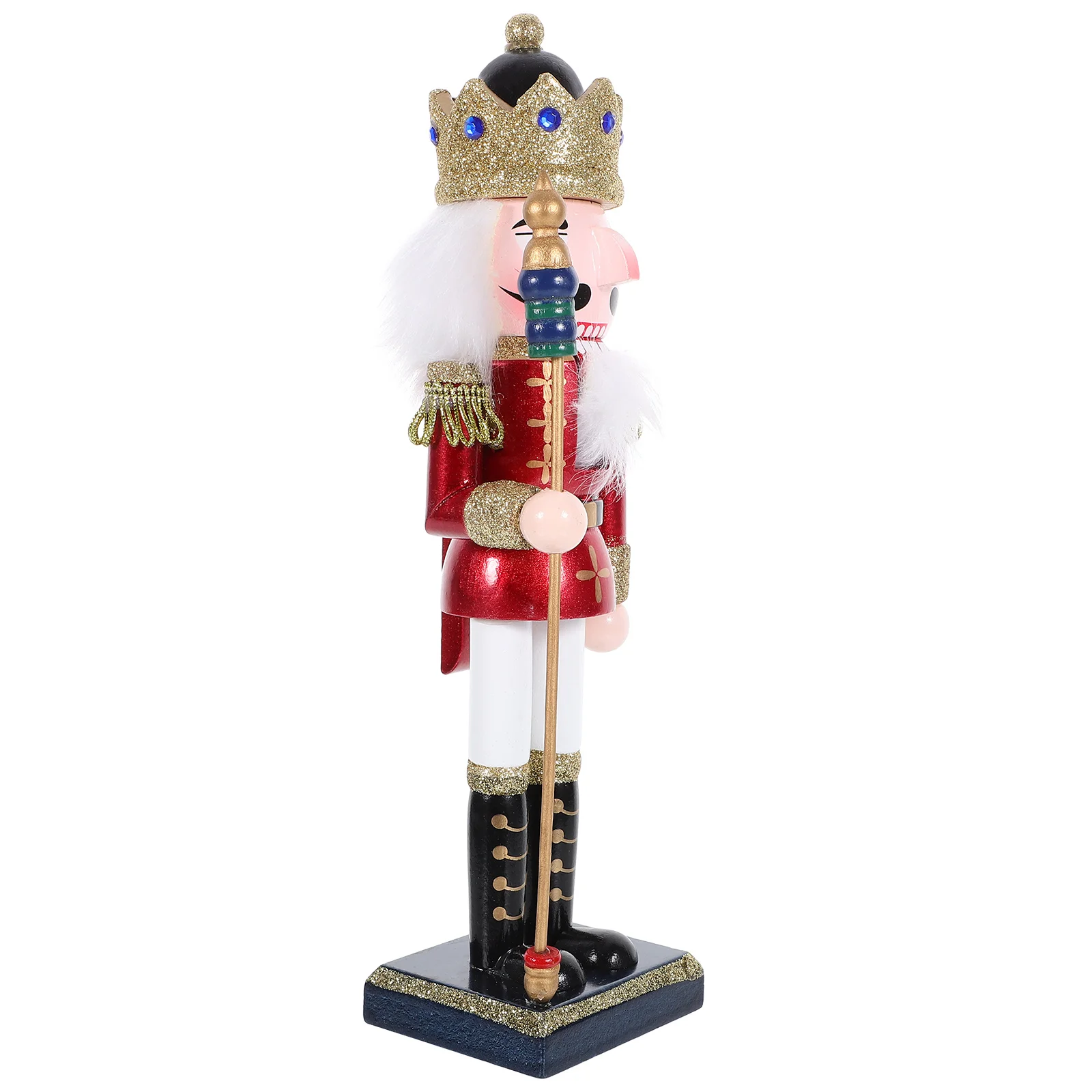 

Wooden Nutcracker Ornament Xmas Decor Christmas Decoration Desktop Puppet Figure Craft Holiday Home Decor Supplies