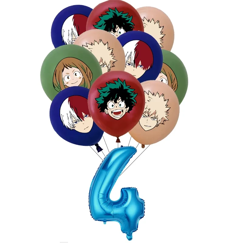 My Hero Academia Geburtstagsparty-Dekoration, Einweggeschirr, Tassenteller, Ballon-Hintergrund, Banner, Kinderbevorzugung, Babyparty-Zubehör – Detail 21