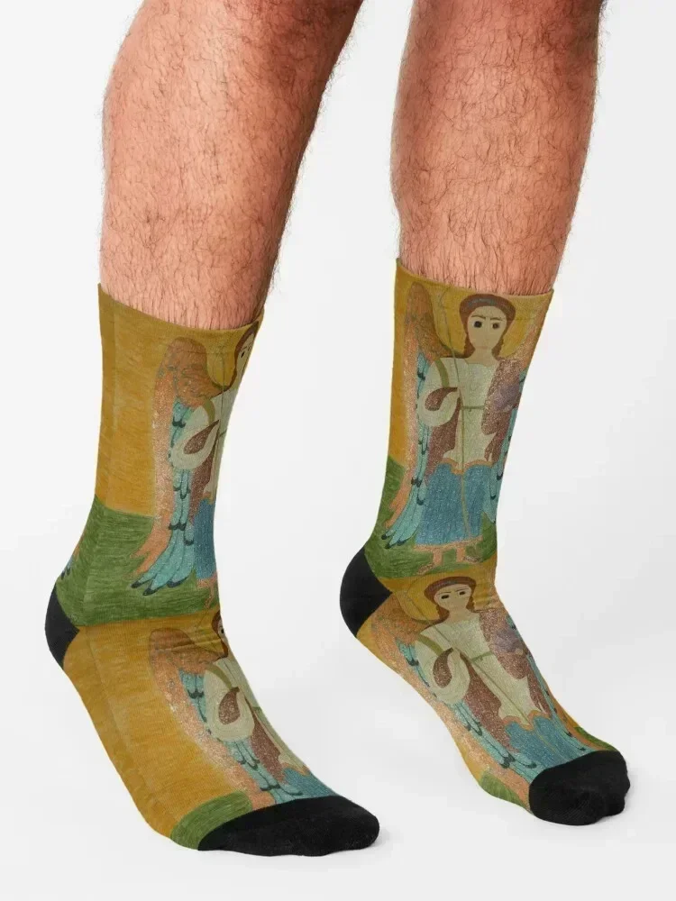 Saint Michael the Archangel Socks winter gifts Climbing Christmas Wholesale Socks Female Men's