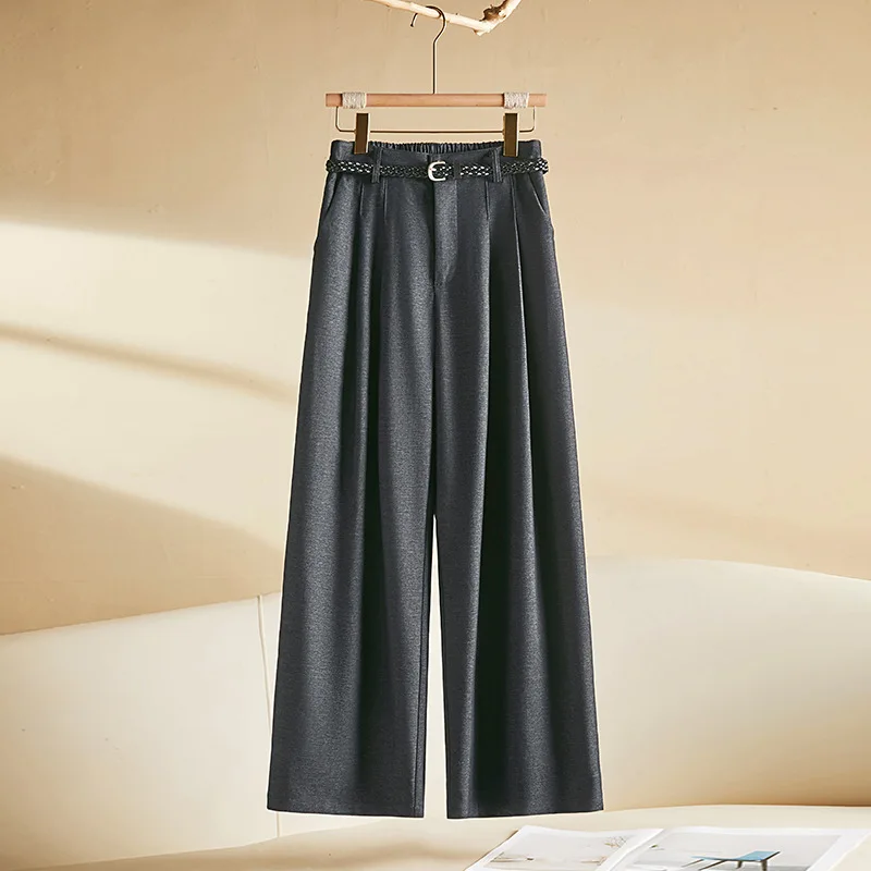 

Women's High-Waisted Slimming Jeans Versatile Loose Suit Pants Casual Straight-Leg Trousers