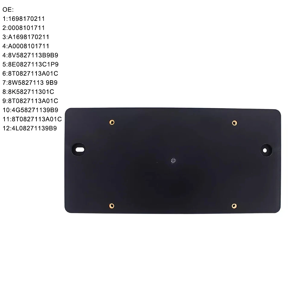 Vehicle Number Plate Fix Car Tag Holder Bracket High Strength ABS Material Pre-drilled Mounting Holes Lightweight Construction