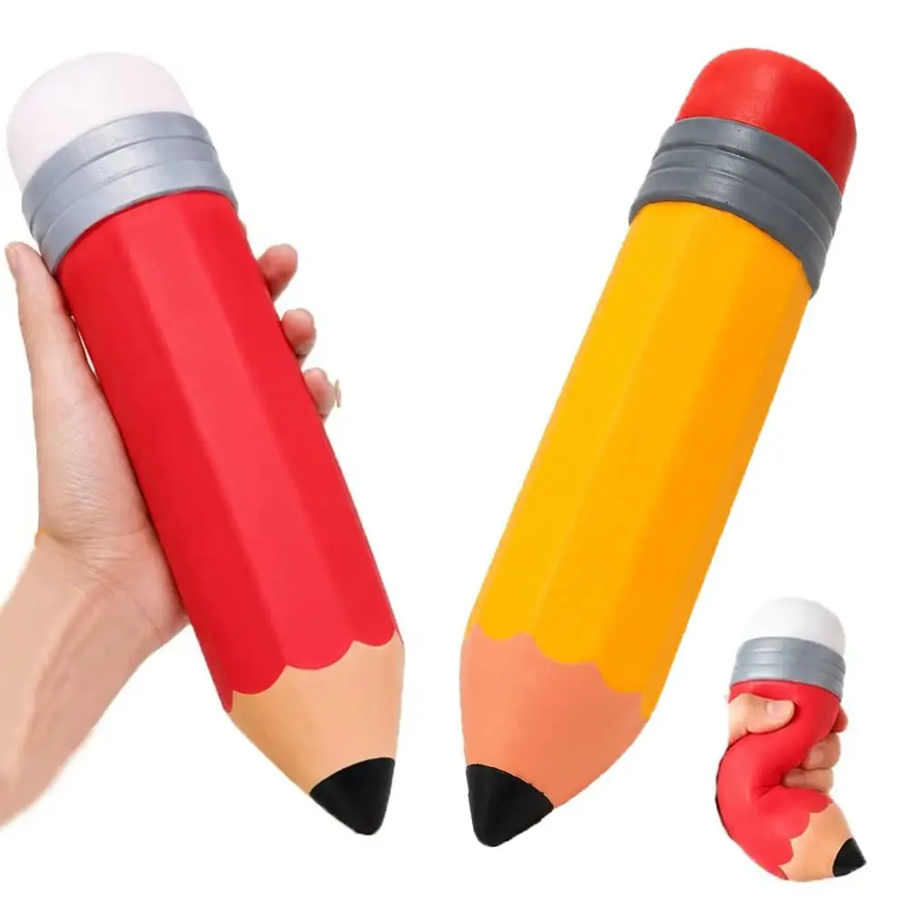 Relaxing Slow Rebound Pencil Squishy Super Soft Realistic Pencil Slow Rising TPR Material Big Size Pencil Squeeze For Gifts