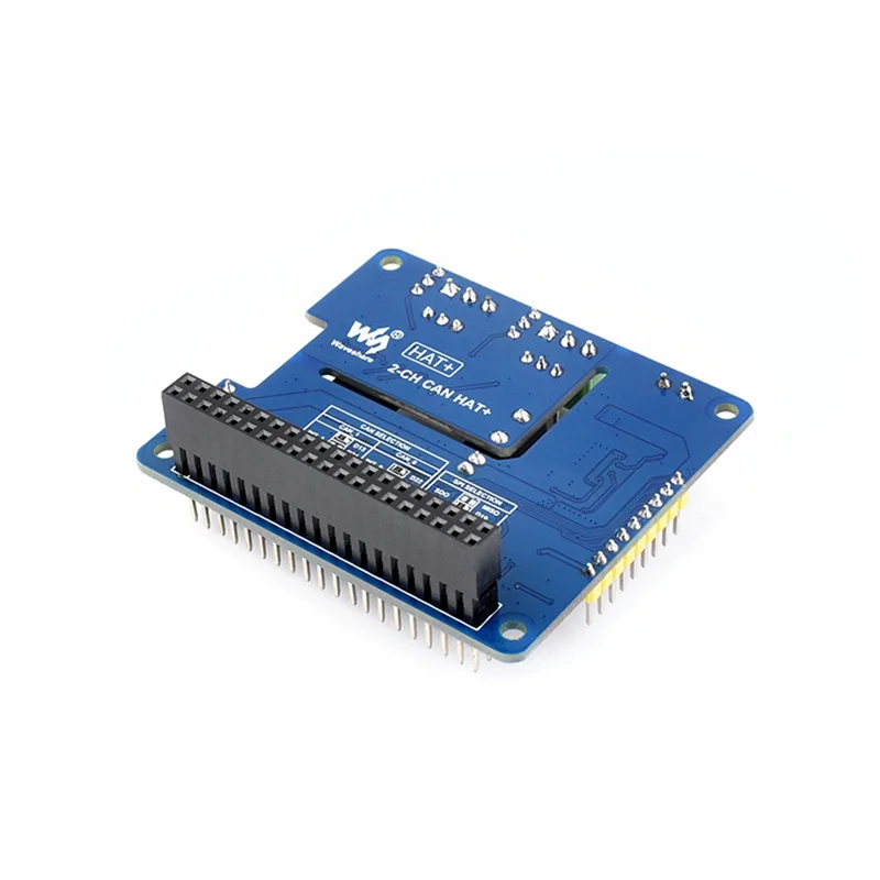 Waveshare CAN Bus Expansion Board 2-CH Isolated HAT+ Dual Chips Solution Stackable For Expanding CAN Channels For Raspberry Pi