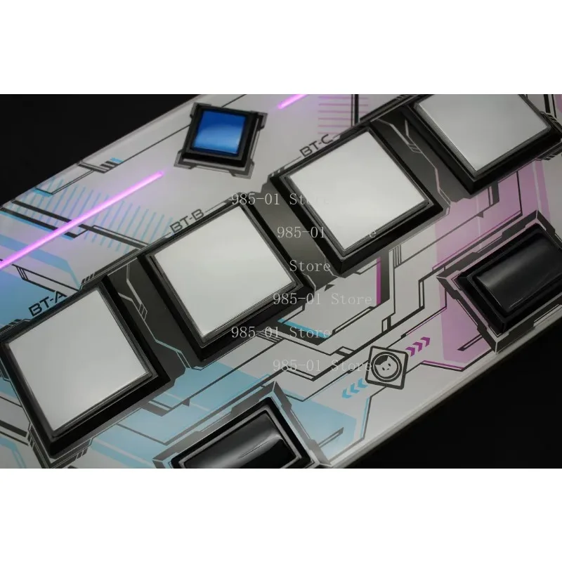 RGB lighted game controller, standard youth version with micro switch, compatible with arcade handset