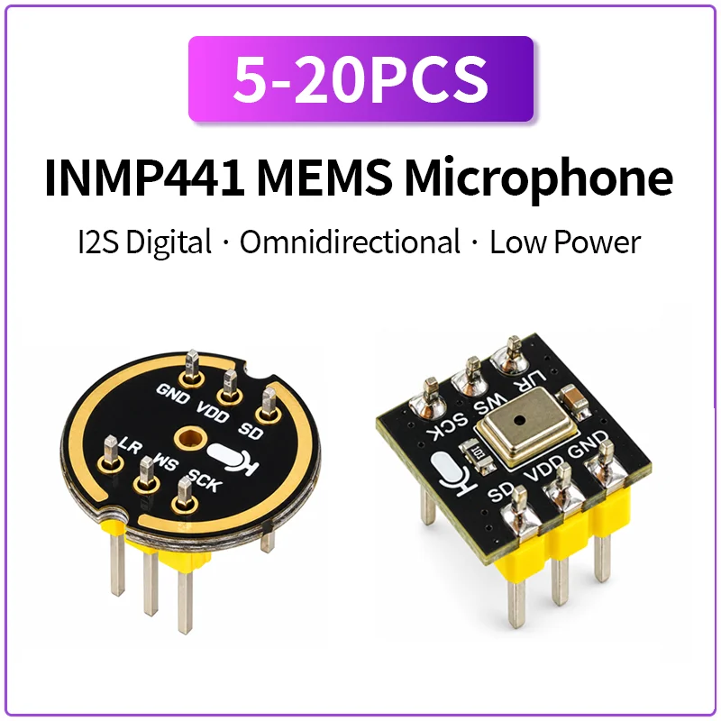 5-20PCS INMP441 MEMS Microphone Module I2S Digital Omnidirectional Audio Sensor Low Power for ESP32 ESP32-S3