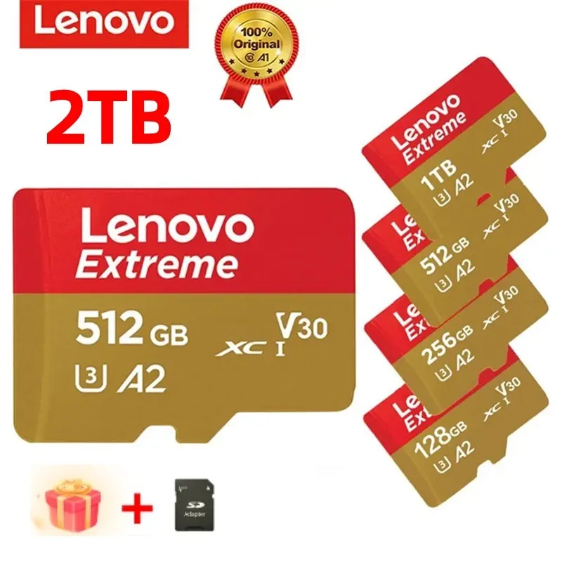 Lenovo V60 Memory Card 512GB Class10 Micro Card 128GB Mini SD Card 64GB SD Micro Flash Card A2 256GB 32G 16G For Tablet Phone PC