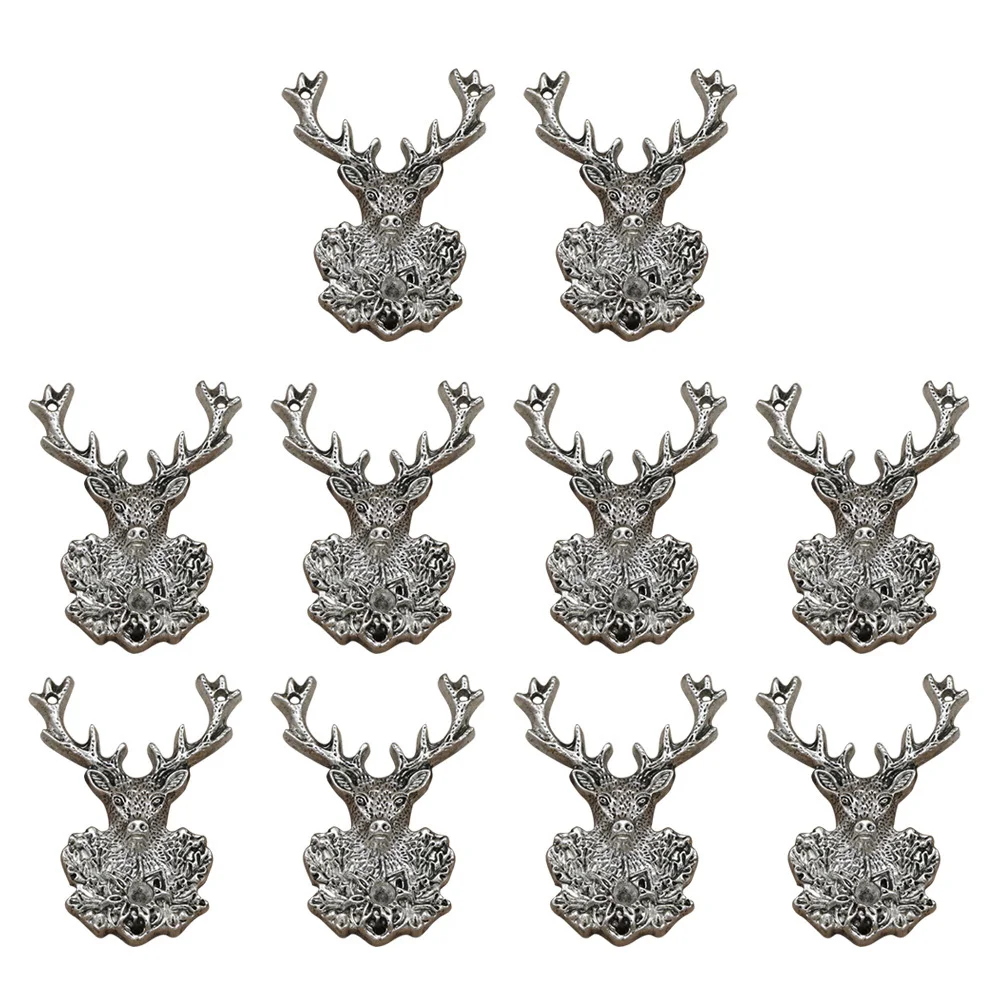 

10Pcs Deer Head Alloy Pendant Charms Durable DIY Jewelry Making Accessories for Necklace Bracelet Craft Charm Pendant Set