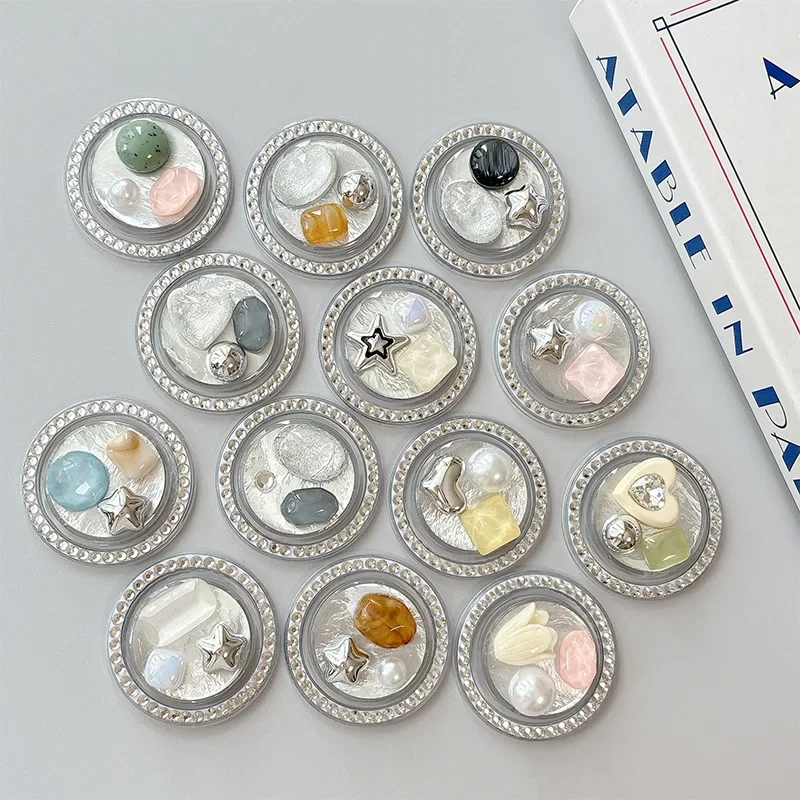 الكورية جوهرة ستار الحب حجر الراين اللؤلؤ الدائري الإبداعية الهاتف حامل مغناطيسي آيفون سامسونج Griptok قبضة توك دعامة حامل