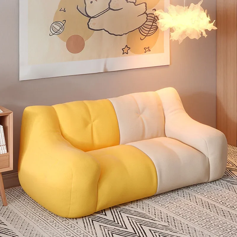 Nordic Blue Lazy Sofa Classic Lounge Cloud Filler Bean Bag Modern Furnitures Living Room Full Set