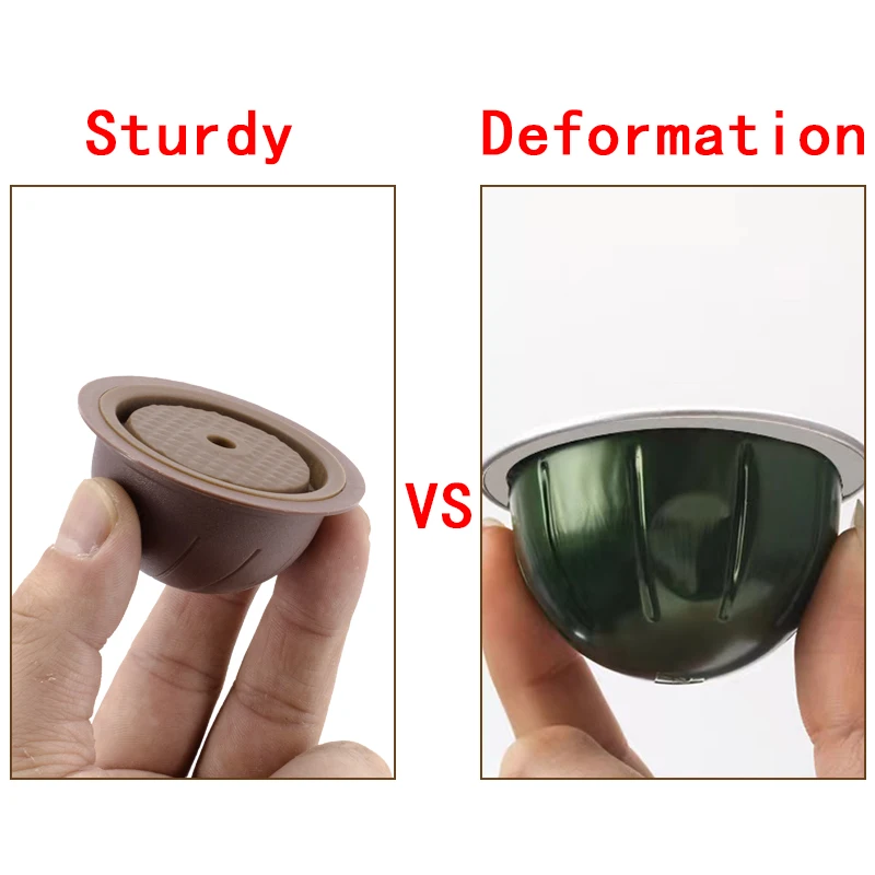 150ml/230ml Reusable Coffee Capsule Set, Refillable Filter Shells with Silicone Lids, Spoon and Brush view 5