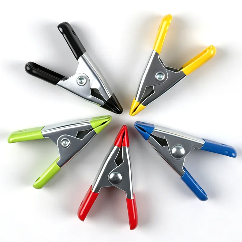 500Pcs 2inch A Shape Spring Clamp Heavy Duty Rubber Tip Sleeve Grip Woodworking Camping  Electrician Clips Hardware Tool