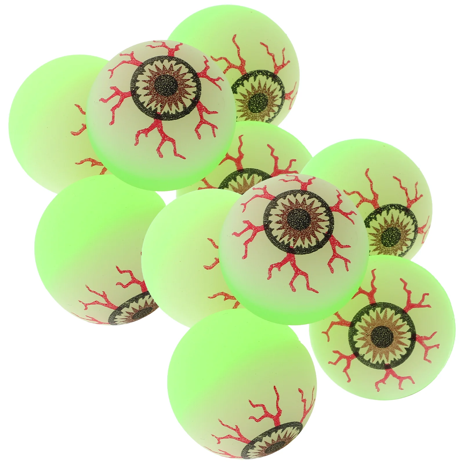 12 Pcs Bouncing Ball Christmas Glow-in-the-dark Bouncy Solid Toy Vending Machine Xmas Balls Bulk Rubber Bounce