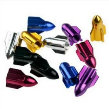 1PCS Colorful Cnc Aluminum Alloy Rocket Shaped Mountain Bike Cover Cap