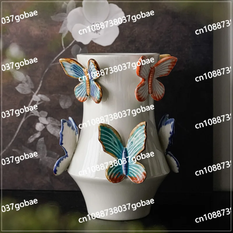 Ceramic vase French living room home dining room decoration hydroponic flower arranger