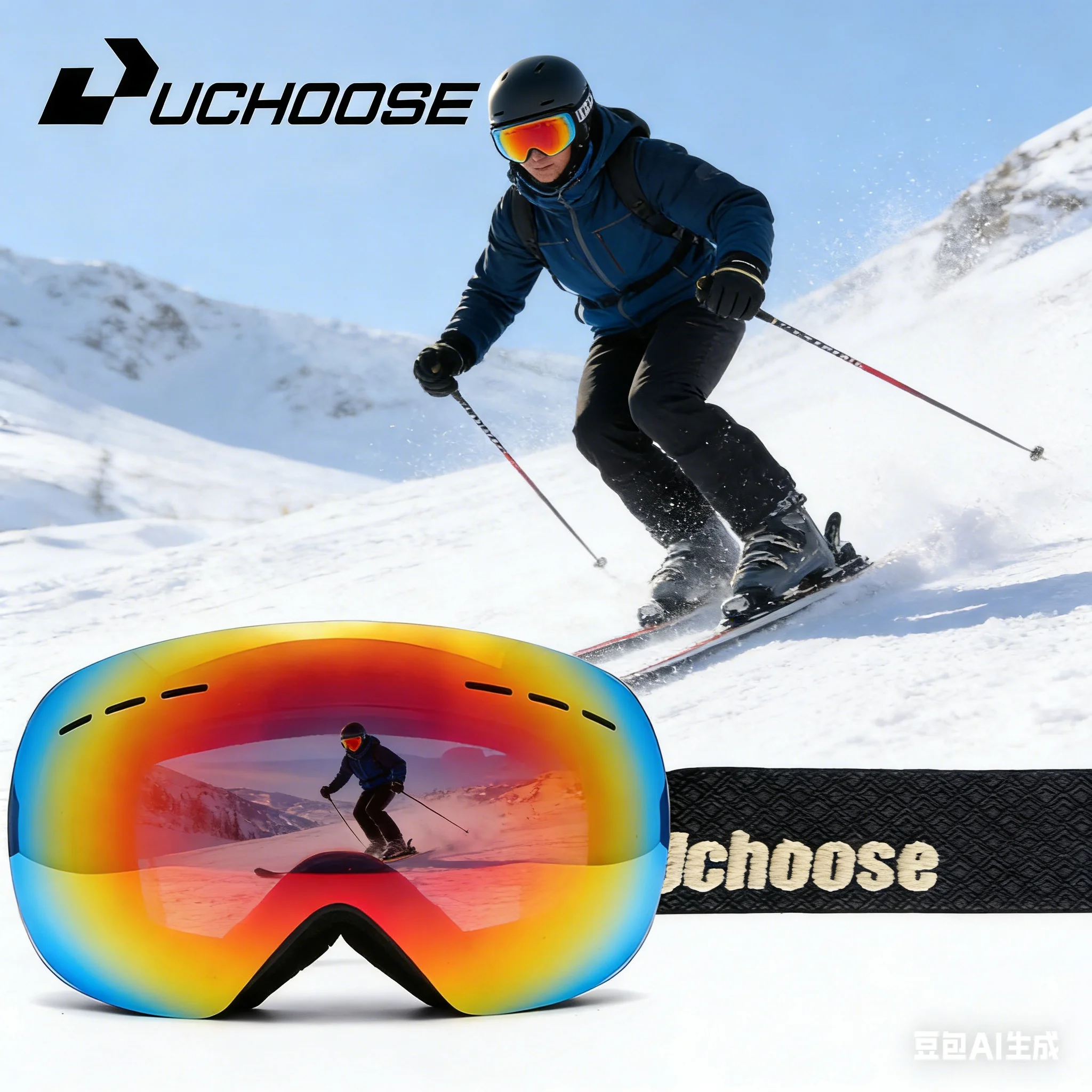 

Classics Ski Goggles Double Layers Anti-fog UV400 Snowboard Snow Goggles Snowmobile Glasses Eyewear Outdoor Sport Skiing Googles