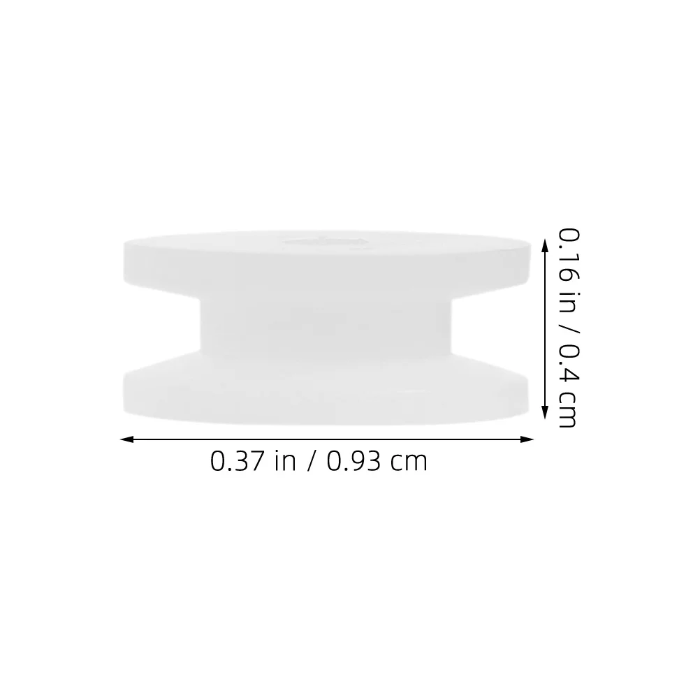 60Pcs Educational Pulley Gear Set White Plastic Belt Pulley Wheels for Small Motor Transmission Efficient DIY Car Plane Parts