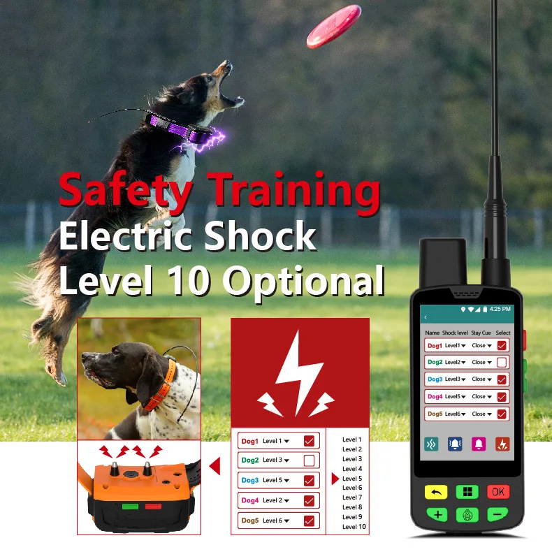 Professional Hunting Dog GPS Tracke 4G Dual Mode | Up To 15KM Range with Offline Map