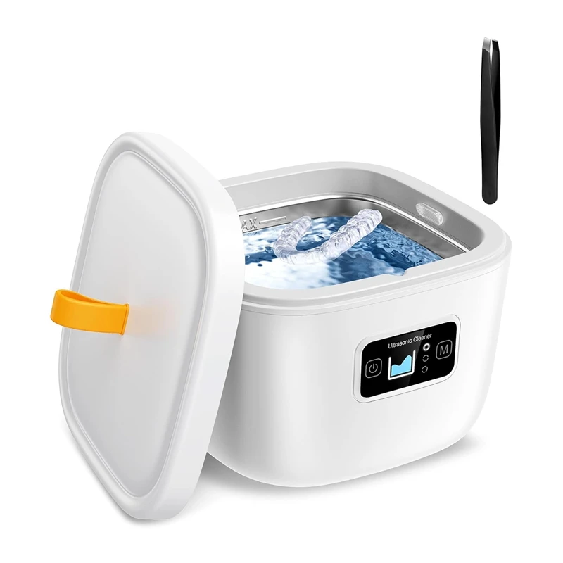 

Ultrasonic Cleaner For Retainer, Denture, Mouth Guard, Toothbrush Head, 43Khz 255ML Ultrasonic Retainer EU Plug