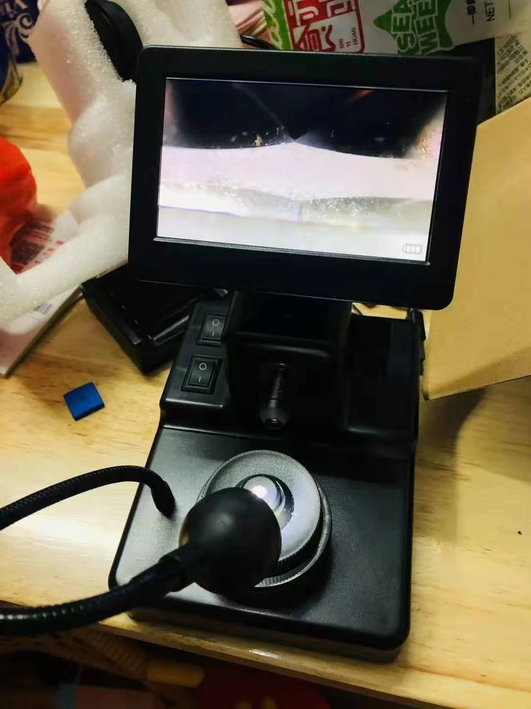 Diamond magnifying glass high definition electronic video waist code mirror