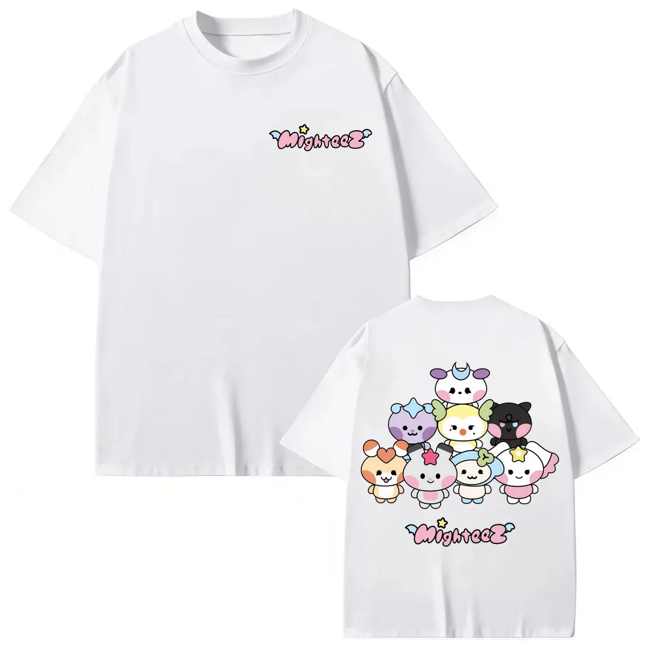 

Korean Band ATEEZ Cartoon Graphic T Shirts Harajuku Kpop Style Short Sleeve T-shirts Men Women Casual Fashion Oversized T-shirt