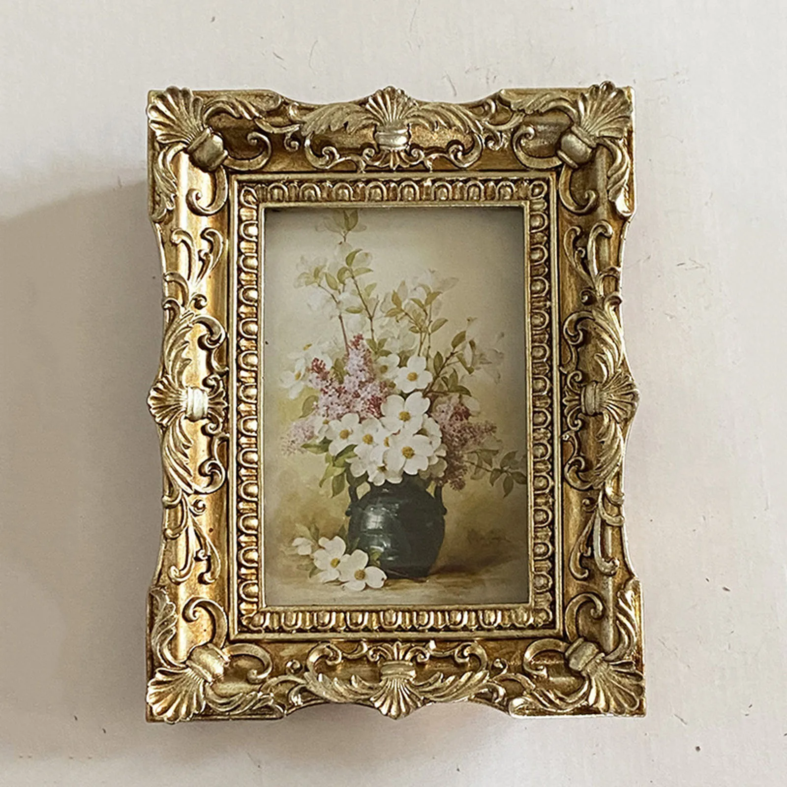 Vintage Style Photo Frame Photo Holder Oil Painting Frame for Home Table Decoration Photo Gallery Display Hanging Decoration