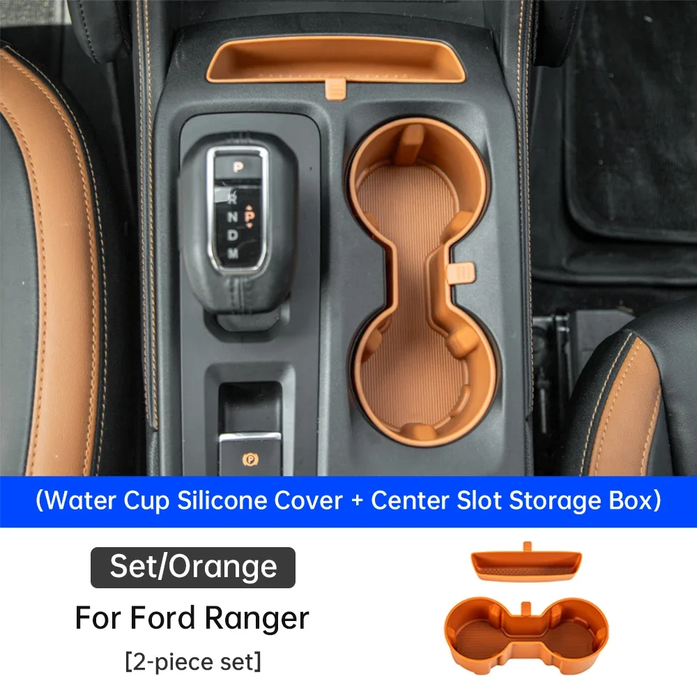 For Ford Ranger 2023 2024 Water Cup Anti Slip Pad Shock Absorption Limit Car Water Cup Storage Accessories