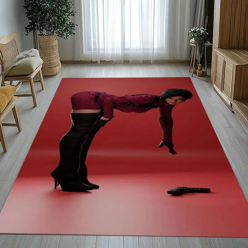 Vintage Game R-Resident Evil Leon Soft Non-Slip Area Rug for Living Room,Bedroom Playroom Carpet Mat for Sofa,Home Decor Gift