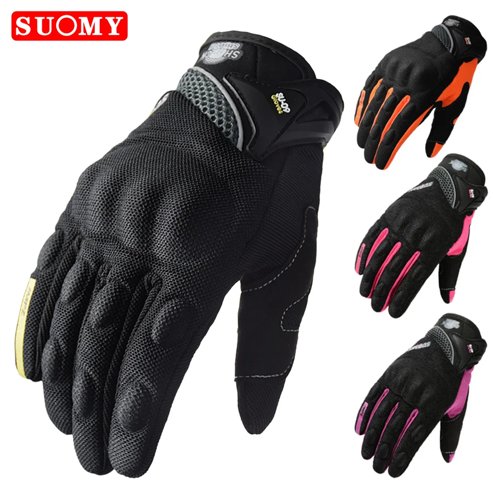 Suomy Summer Motorcycle Gloves Men Women Motorcyclist Gloves Breathable Touchscreen Moto Biker Cycling Gloves S-XXL