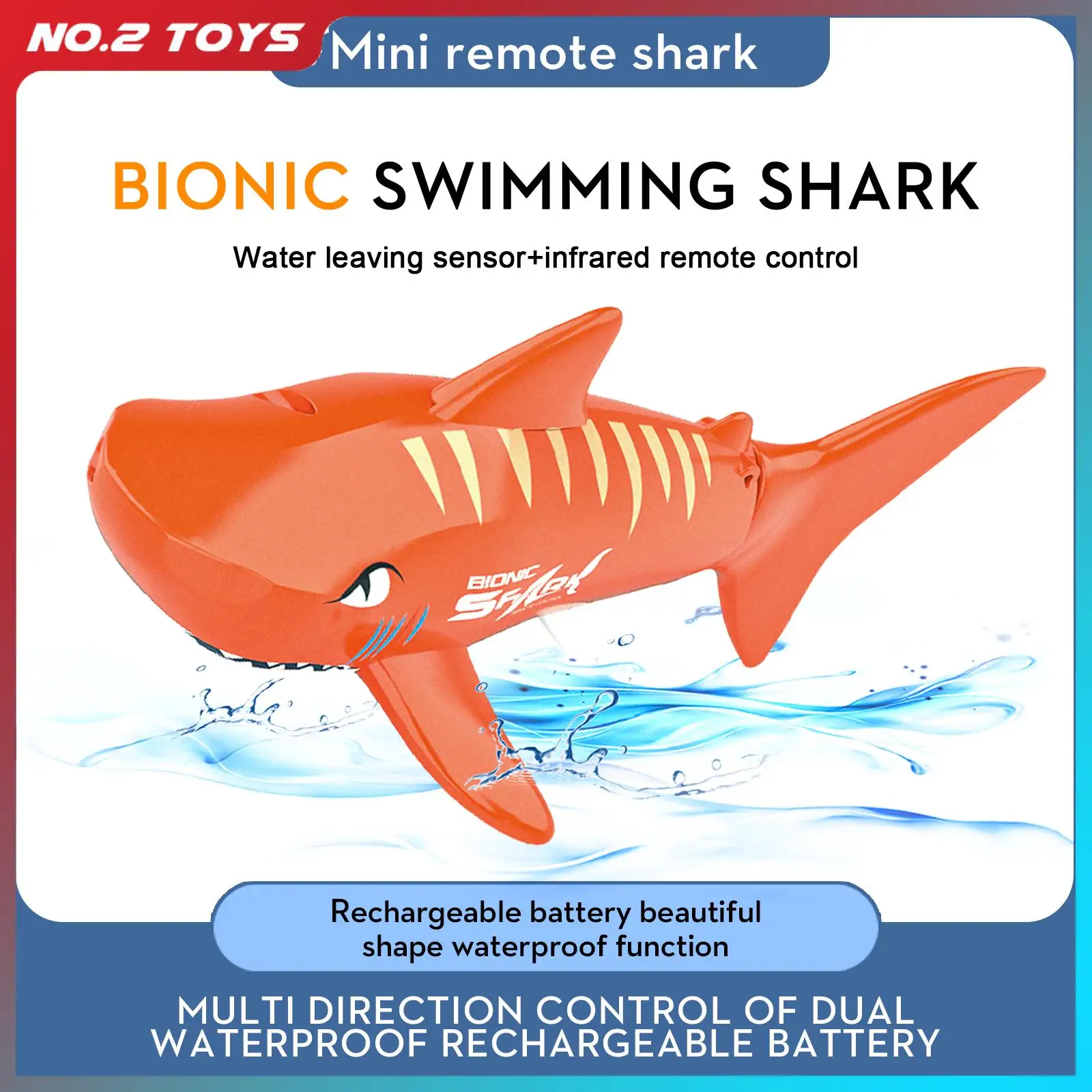 Smart Mini Remote Control Electric Bionic Shark Fish Can Dive In The Water Toy Swimming Pool Bath Toy for Boys Childrens\'s Gifts