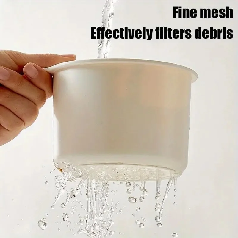 Automatyczny koszyk filtra do zlewu typu push: odłączane dno, łatwy montaż/demontaż, idealny do nowoczesnych kuchni.