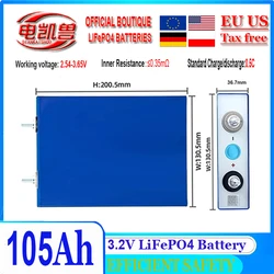 Grade A LiFePO4 Battery 105AH 3.2V Rechargeable Battery Lithium Iron Phosphate Cell DIY EV RV Golf Cart Solar System Camper