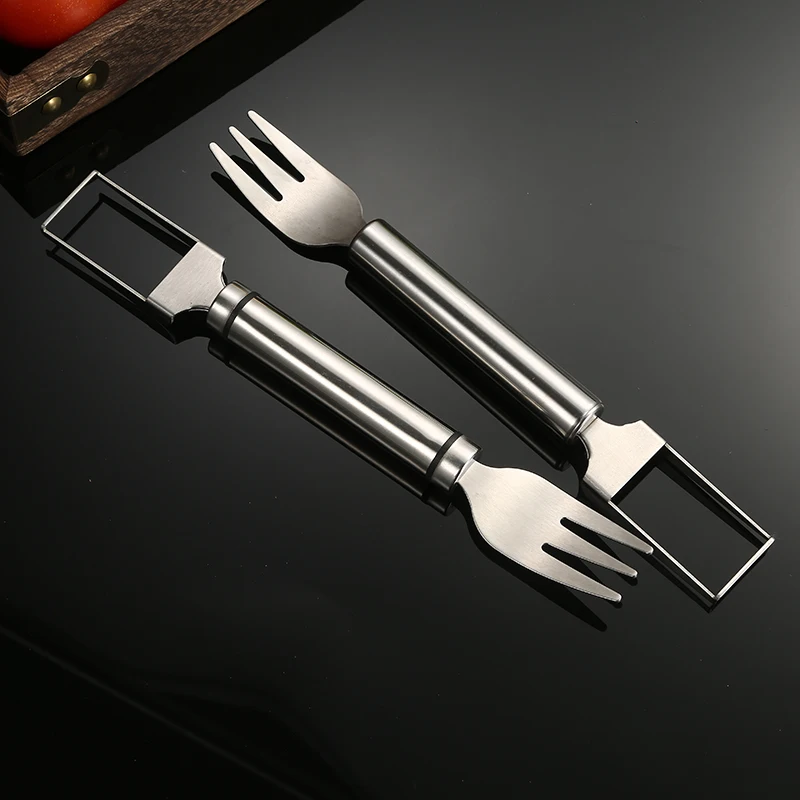 

2-in-1 Watermelon Slicer: Stainless Steel Multi-Purpose Double-Ended Watermelon Fork—Portable Tool for Cutting and Serving