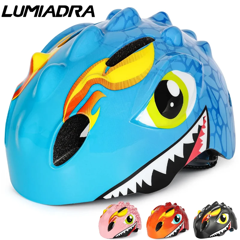 

Детский велосипедный шлем в форме динозавра, детский спортивный безопасный велосипедный шлем, велосипедный шлем для катания на роликовых коньках, защитный головной шлем