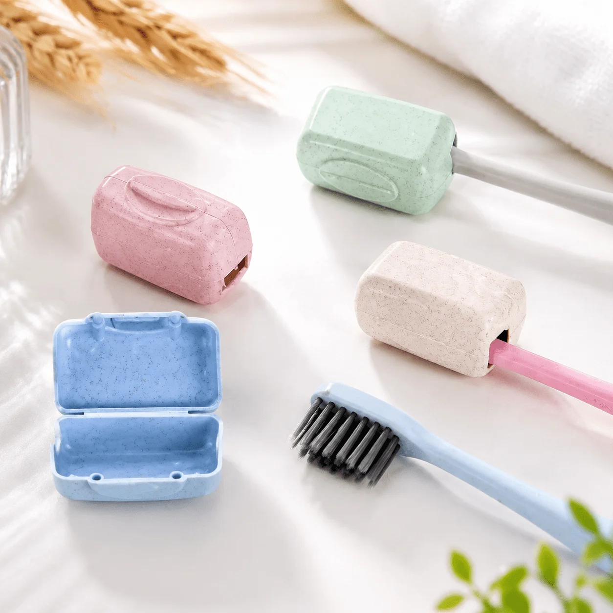 4pcs Toothbrush Head Cover Travel Convenience Toothbrush Box Toothbrush Protective Cover Toothbrush Box