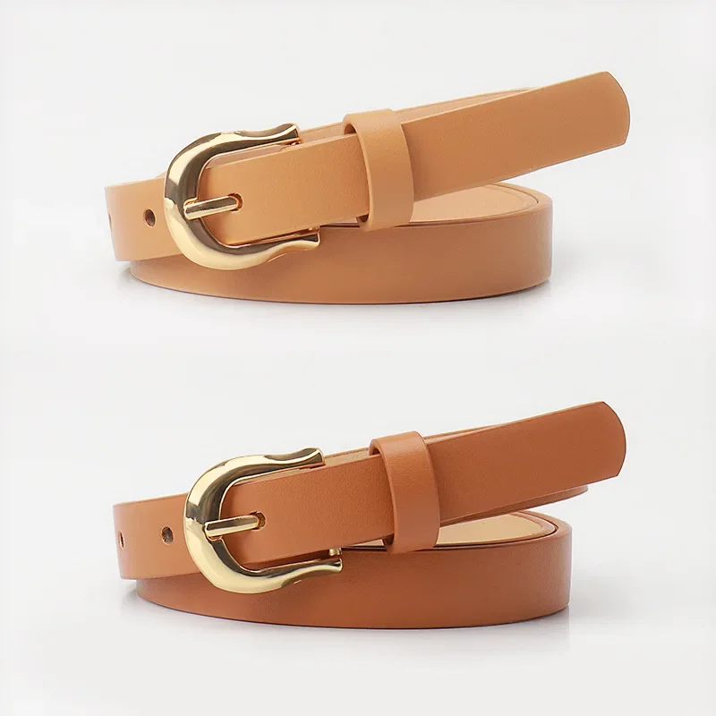 Women's Belt Korean Version Commuting Versatile Pin Buckle Flat Belt Women's Candy Color Simple Style Decorative Jeans Belt