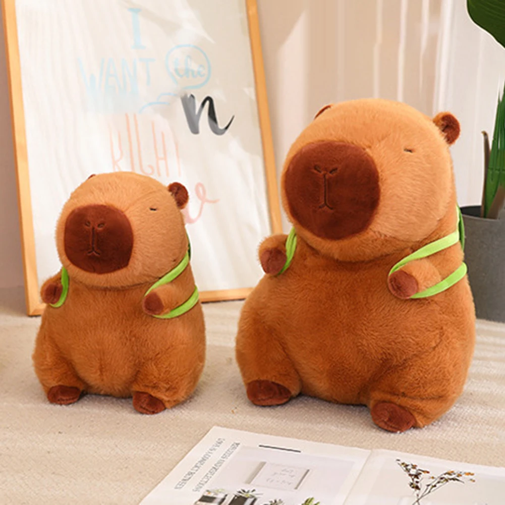 33cm Capybara Plush Toy Internet Celebrity Capybara Jun Doll Simulation Capibara Anime Fluffty Toy Christmas Thanksgiving Gifts