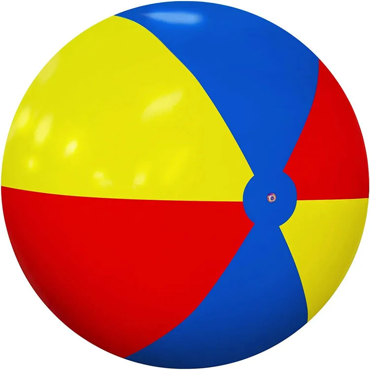Buntes, großes aufblasbares Strandball- und Schläger-Set, 6-teiliges PVC-Wasserspielzeug für Spaß im Freien, geeignet für Größe 100/200 cm – Detail 1