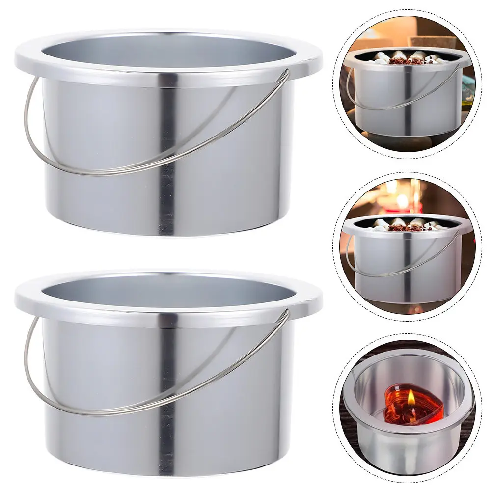 

2Pcs Wax Melting Inner Pot Smooth Surface Waxing Bowl Container for Beauty Care Maintenance Wax Melting Inner Pot